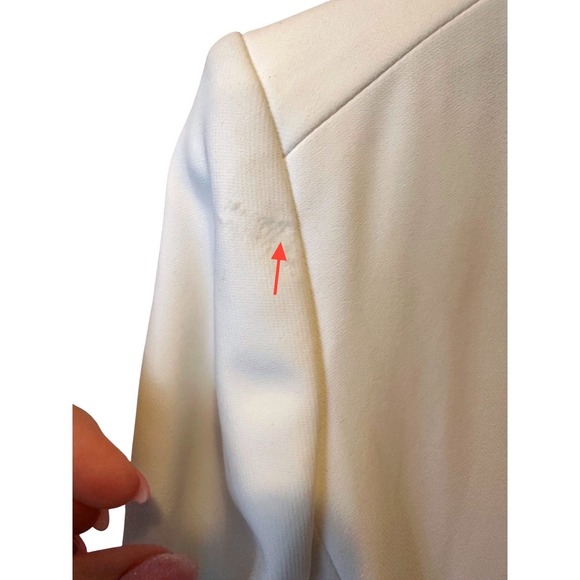 New Veronica Beard Scuba Schoolboy Blazer White Dickey Compatible Size 14 NWT - Picture 7 of 7